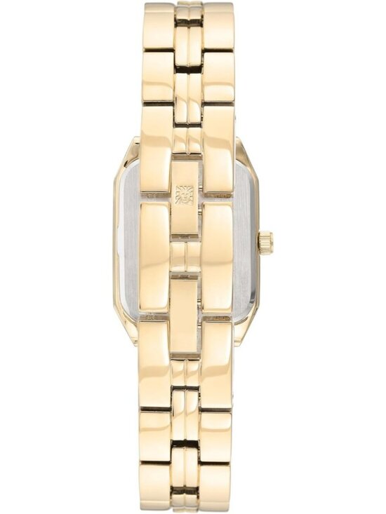Anne Klein Women\'s Gold And Black Analog Roman Numeral Octagonal Bracelet Watch main image 5